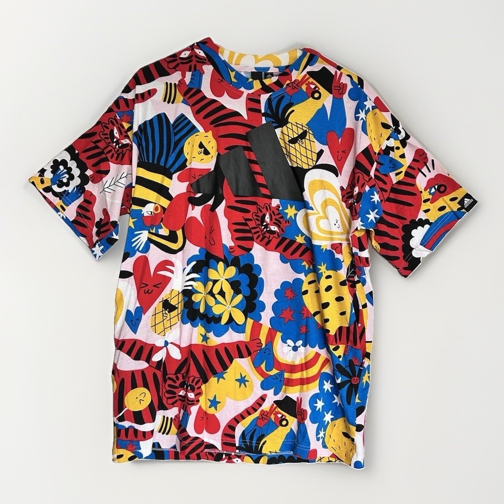 Adidas X Egle Zvirblyte Art Mini Dress Tunic Oversized Top w/ Pockets Womens XS